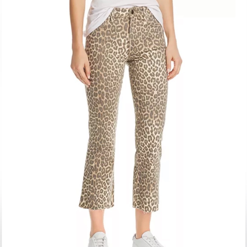 Leopard Print High Rise Jeans